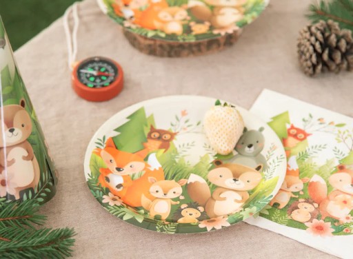 Tortové taniere cookies párty LESNÉ ZVIERATÁ priatelia