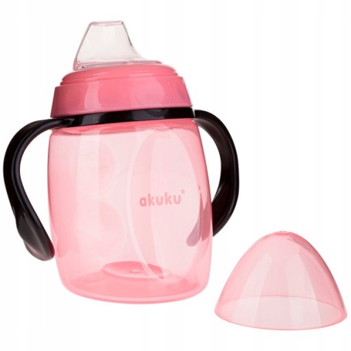 AKUKU STRIEBORNÝ HRNČEK S MÄKKÝM VÝPOJOM 280ml0429