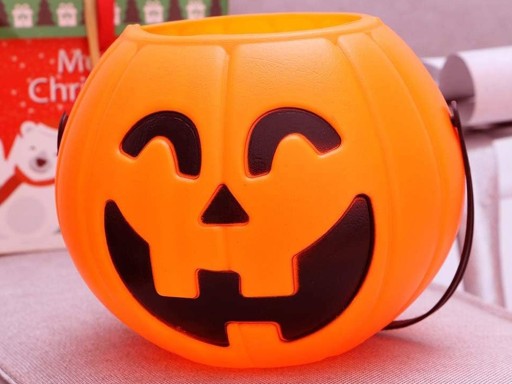 PUMPKIN vedierko Nádoba na cukríky, halloweenske sladkosti, 15x13 cm HAL-036