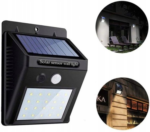 20LED solárne svietidlo so senzorom pohybu a súmraku
