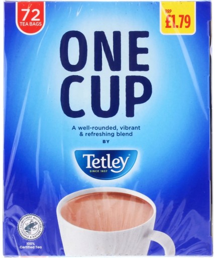 1x144g TETLEY jedna šálka originálneho britského čaju
