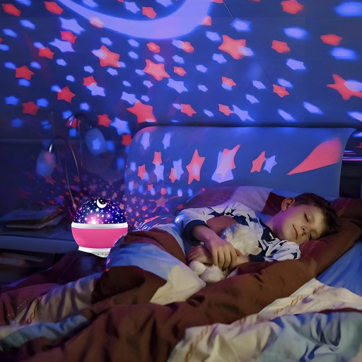 ROTAČNÁ NOČNÁ LAMPA STARS SKY PROJECTOR 2v1
