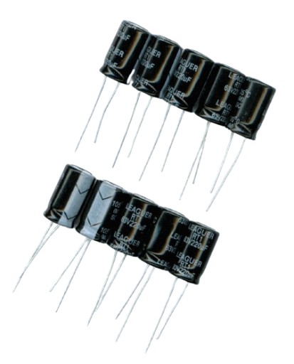 220uF 63V 220 µF 63 V LEAGUER (10 KS) ELEKTROLYTICKÝ KONDENZÁTOR