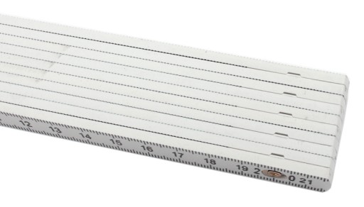 ABS vodotesný skladací meter, 2m biely meter
