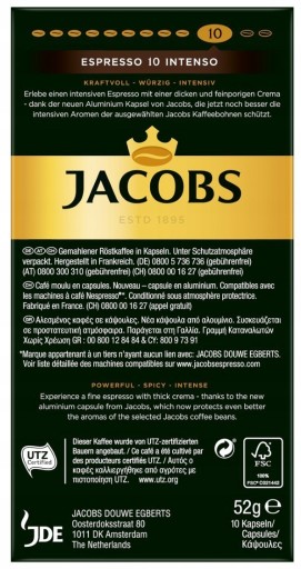 NESPRESSO JACOBS Espresso Intenso 10
