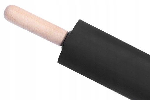 Otočný silikónový kuchynský valček na pizzu s drevenými rúčkami