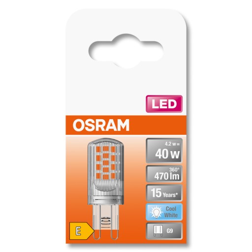 LED KAPSULOVÁ ŽIAROVKA G9 4,2W=40W 4000K 470LM OSRAM 360°