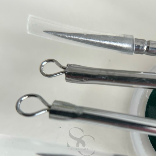 Sada unny lyžičiek na čierne bodky, 4 ks, Silver Seol Cosmetics