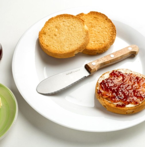 NÔZ NA STIERANIE MASLA SYROVÁ STIERKA OLDMAN SPATULA nitovaný nôž 19cm