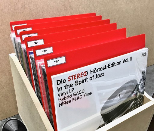 Separátor LP platní - JAPONSKO červený 1 ks