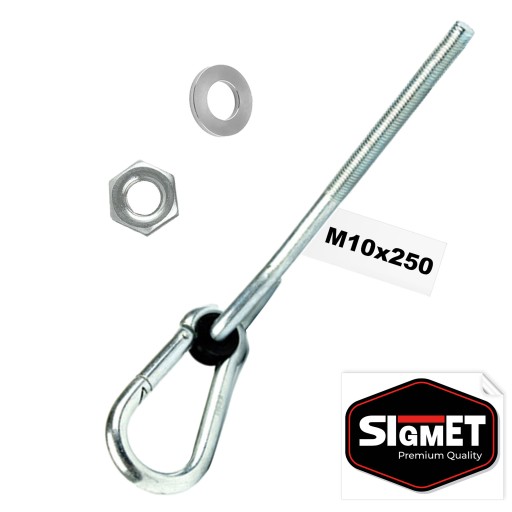 Hojdací hák s karabínou M10x250
