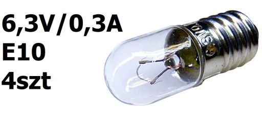 Radioscale žiarovka 6,3V/0,3A E10 4 ks