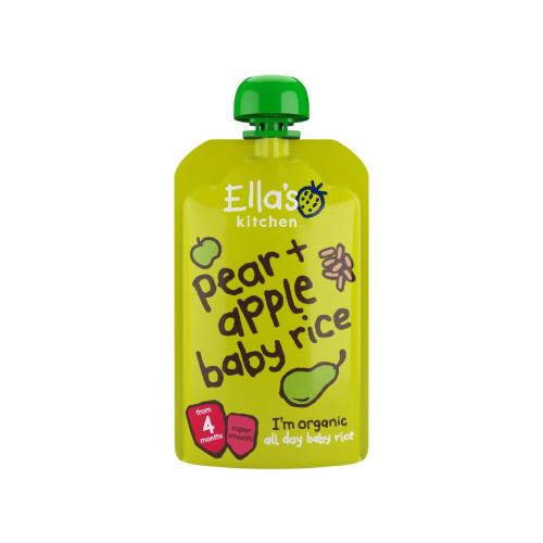 Ella's Kitchen BIO Ryža pre deti, hruška a jablko, 120g
