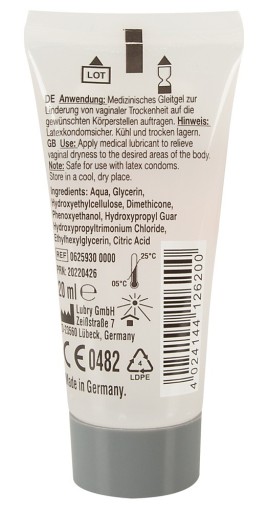 Lekársky lubrikačný gél 20 ml na vodnej báze so silikónom JUST GLIDE