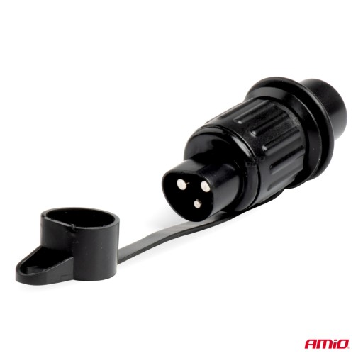 AMiO PLUG Elektrická zástrčka 3 PIN 3-kolíkový konektor AMIO-03213