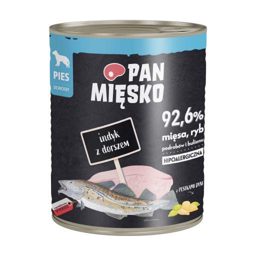 Pan Mięsko mokré krmivo pre psov Morka s treskou 800g