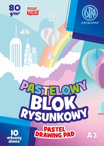 FAREBNÝ PASTELOVÝ BLOK A3 10 LISTOV