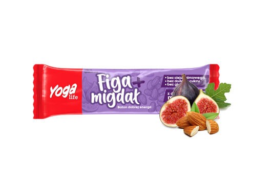 Figová ovocná tyčinka s mandľou 50g - Yoga Life