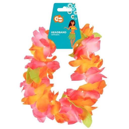 HAVAJSKÁ čelenka na gumičke, oranžové aloha FLOWERS