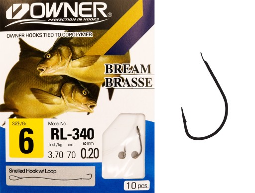 Háčiky s nadväzcom OWNER CHINTA 0,20 mm veľkosť 6