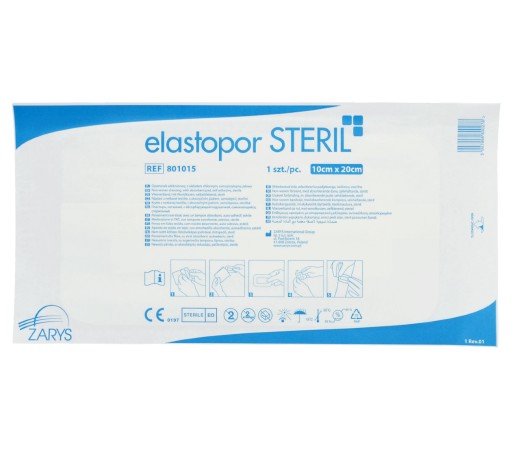 Netkaná náplasť so savým obväzom, sterilná, 10x20 cm ELASTOPOR Outline