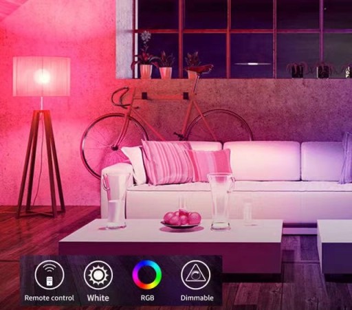LED žiarovka E27 10W CCD RGBW STUDENÁ DISCO + DIAĽK