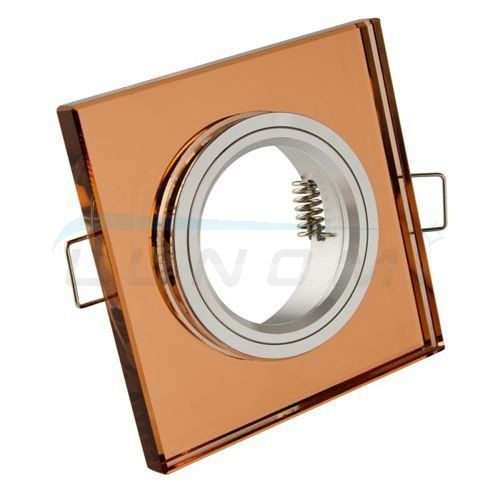 Hnedé LED svietidlo halogénové GU10 MR16 CT-7003 štvorcové