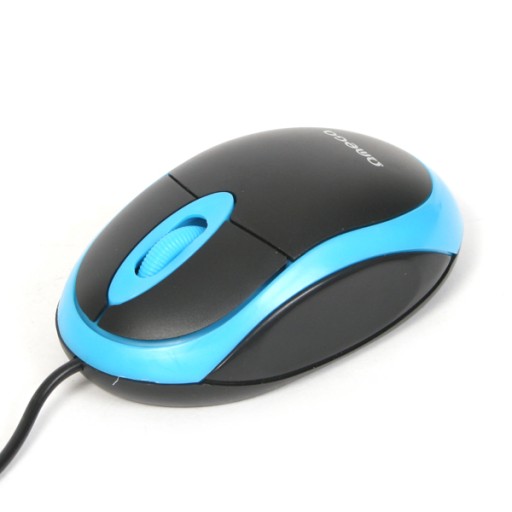 Optická MYŠ OM-06V OPTICAL 1200DPI BLACK/BLUE káblová dobrá cena