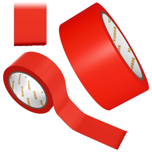 UPOZORNENIE ČERVENÁ označovacia PÁSKA 50mm 33m na čiary, samolepiaca