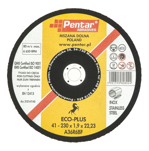 PENTAR REZNÝ KOTOUČ PRE INOX OCEL 230x1,9x22 ECO