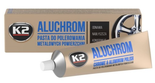 K2 ALUCHROM LEŠTIACA PASTA NA ČISTENIE RÁFKOV CHROMHLINÍKOVÝ LESK