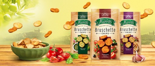 Bruschette chrumkavá zmes zeleninového snacku 70g