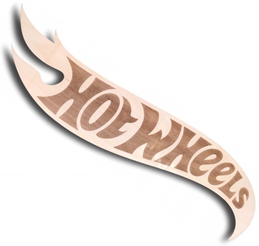 Gravírovaný nápis Hot Wheels, meno dieťaťa, preglejka