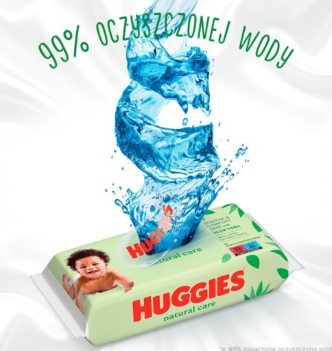 Huggies Natural Care vlhčené obrúsky 56 ks
