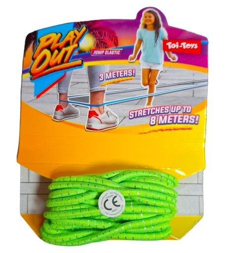Elastická skákacia guma, zelená Toi-Toys