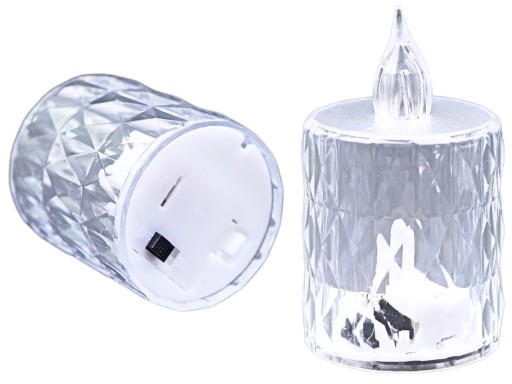 LED BATÉRIA SVIEČKOVÁ LAMPA VLOŽKA SVIEČKY TEPLÉ SVETLO 6,5 CM DEKOR