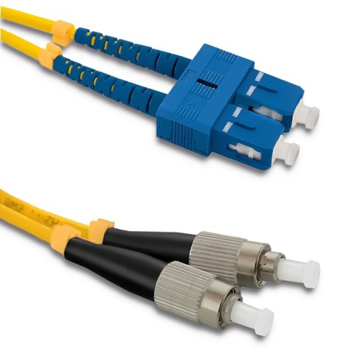 Qoltec SC/UPC - FC/UPC prepojovací kábel z optických vlákien | Singlemode | 9/125 | 5 m
