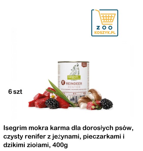 ISEGRIM REINDEER dospelý pes 400g sob