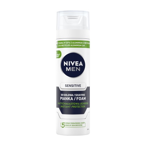 NIVEA Men Sensitive upokojujúca pena na holenie 200 ml