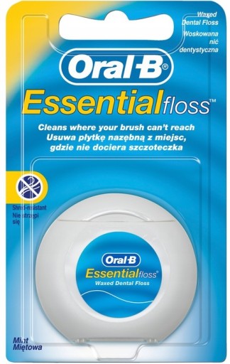 ORAL-B ESSENTIAL FLOSS WAXED DENTAL Flosser MINT WAXED 50m
