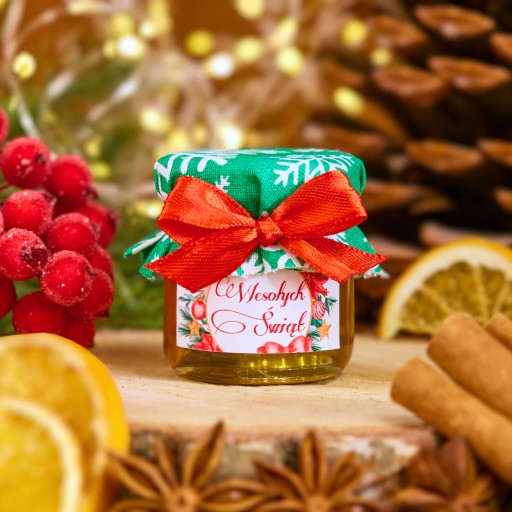Vďaka Santa Claus vianočný darček med med dóza LOGO