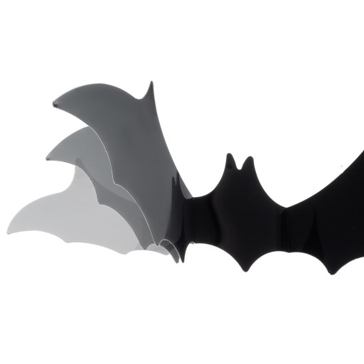 Halloweenska dekorácia netopier Sada čiernej fólie x 3 ozdoby Dekorácie