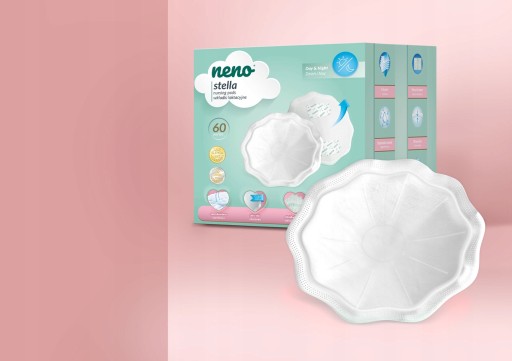 NENO STELLA LAKTAČNÉ VLOŽKY ABSORBNÉ, SAMOLEPIACE, PRIEDUŠNÉ 60 ks