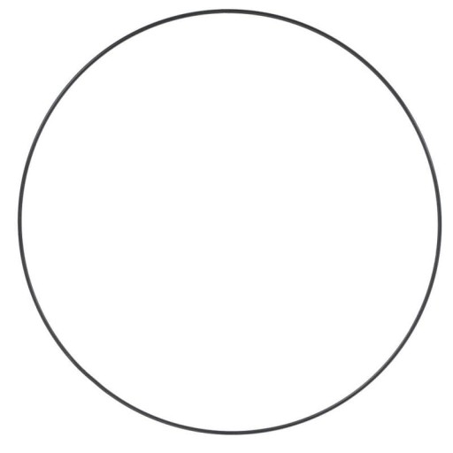 Kovová obruč, základňa pre lapač snov, 30 cm, čierna