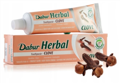 PRÍRODNÁ HLUBIČKOVÁ PASTA NA PRÍJEM GUMU BEZ FLUORIDU z Indie DABUR