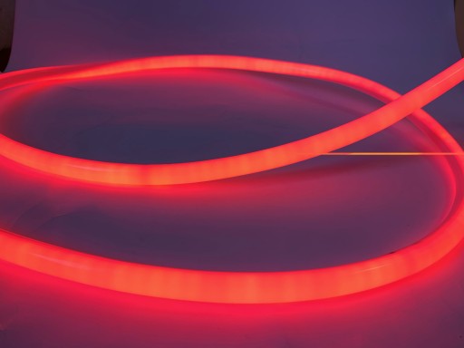 NEON LED FLEX uhol osvetlenia 360° 230V Červená 1m