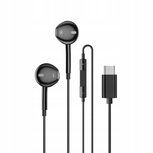 SLÚCHADLÁ USB TYPE-C Stereo káblové do uší