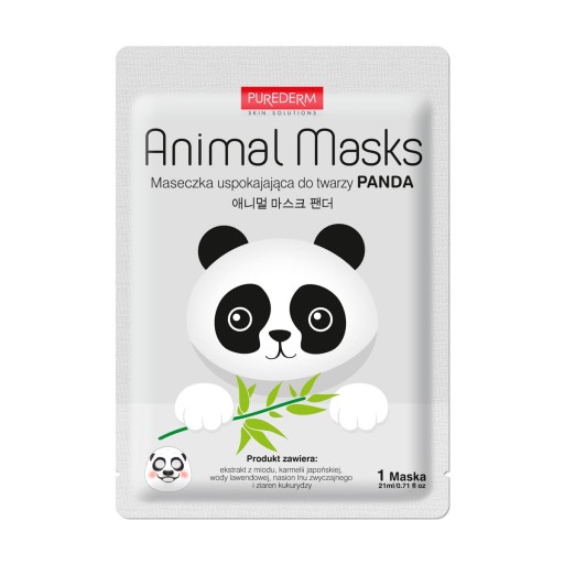 PUREDERM pleťová maska ANIMAL PANDA 21 ml