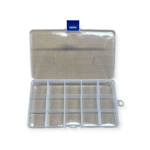Organizér plastový box s priehradkami 17,5 cm x 10 cm x 2 cm