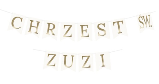 VLAJKA na Banner Garland Zlaté PÍSMENO Š 15x21cm